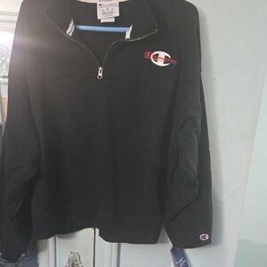 Champion Black Pullover with Logo